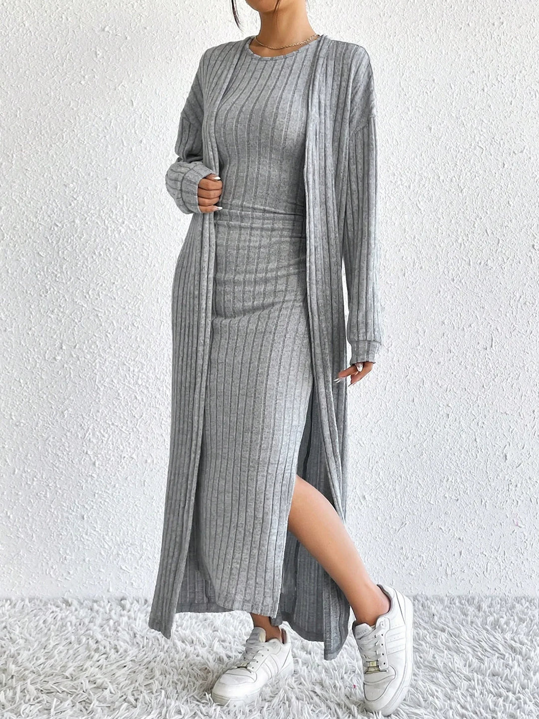 Saoirse Ribbed Sheath Dress Set