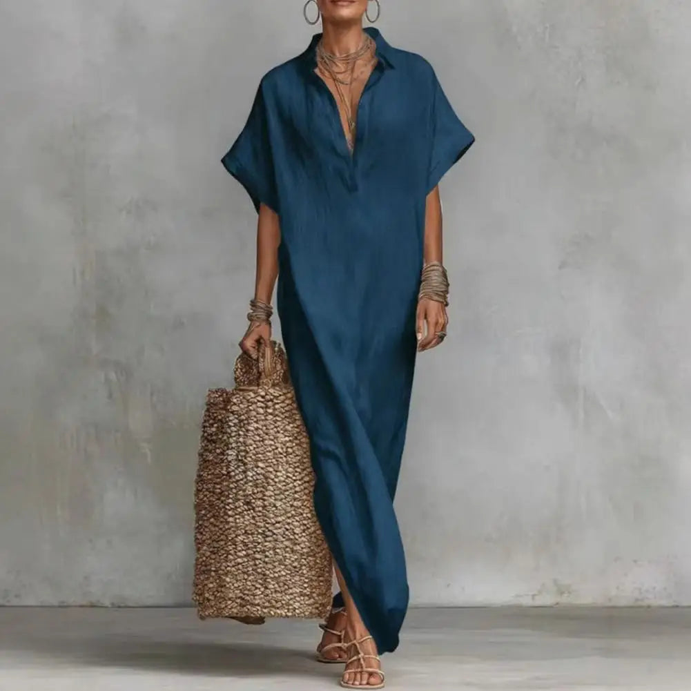 Salone Short Sleeve Maxi Dress