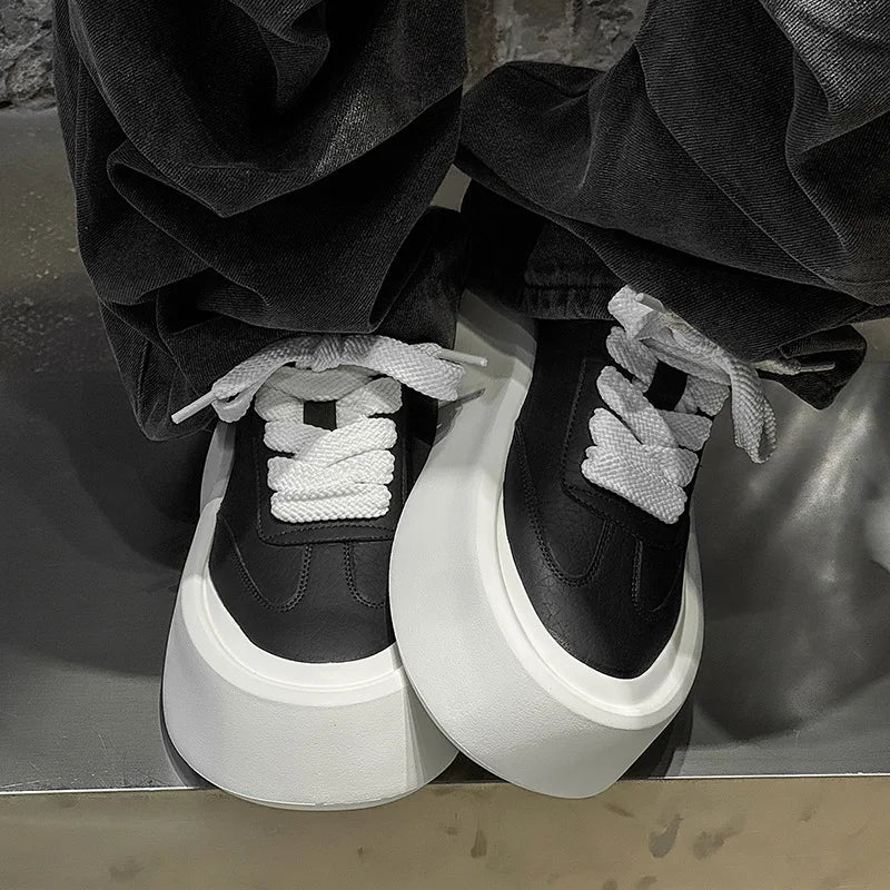 Luca Wide Lace Platform Sneakers
