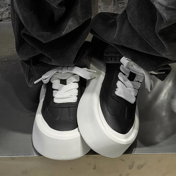 Luca Wide Lace Platform Sneakers