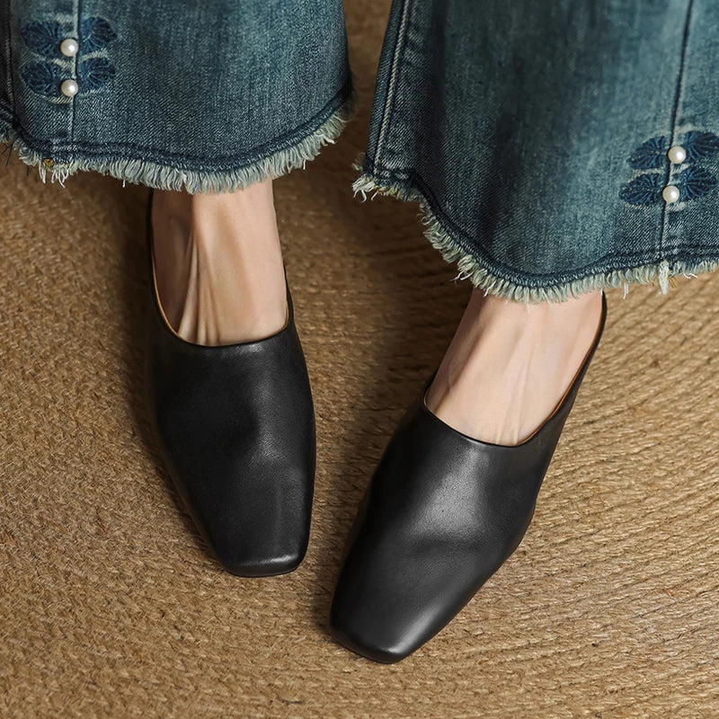 Morgan Genuine Leather Flats