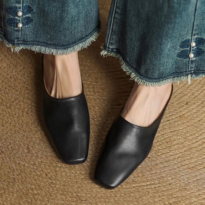 Morgan Genuine Leather Flats