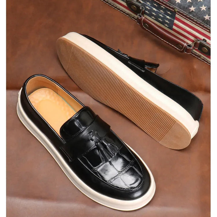 Phantom Glossy Tassel Loafers