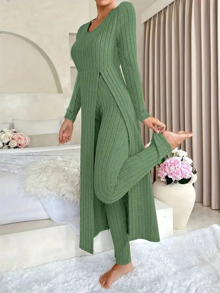 Soraya Ribbed Lounge Two Piece Set