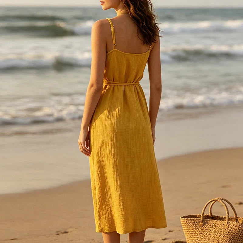 Noelle Relaxed Sleeveless V Neck Maxi Dress