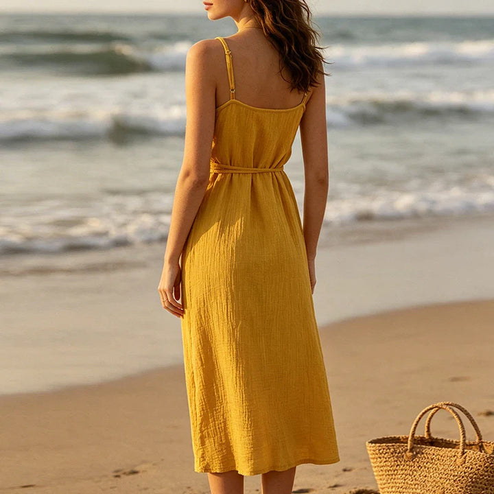 Noelle Relaxed Sleeveless V Neck Maxi Dress