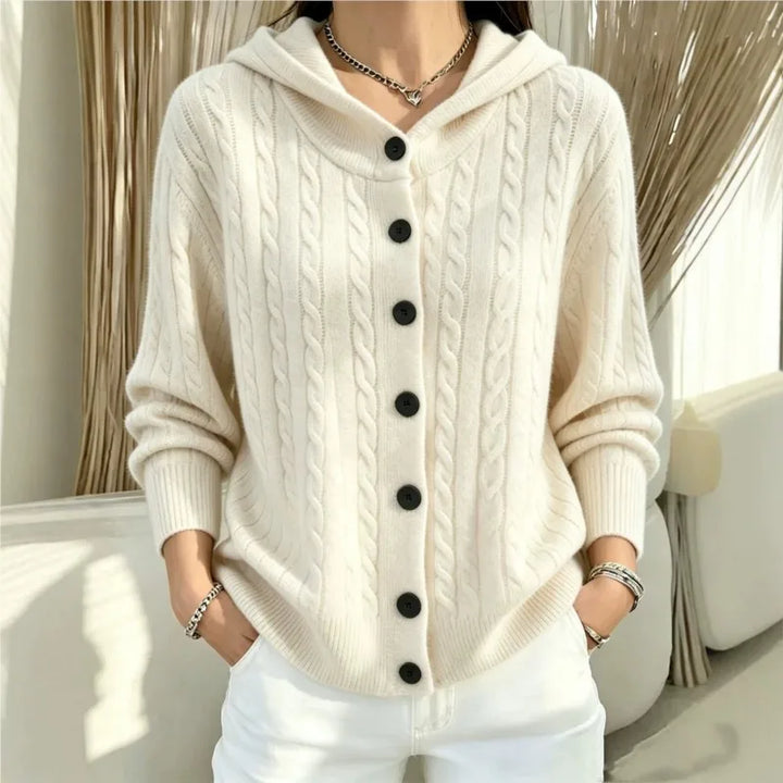 Marigold Cable Knit Button Cardigan