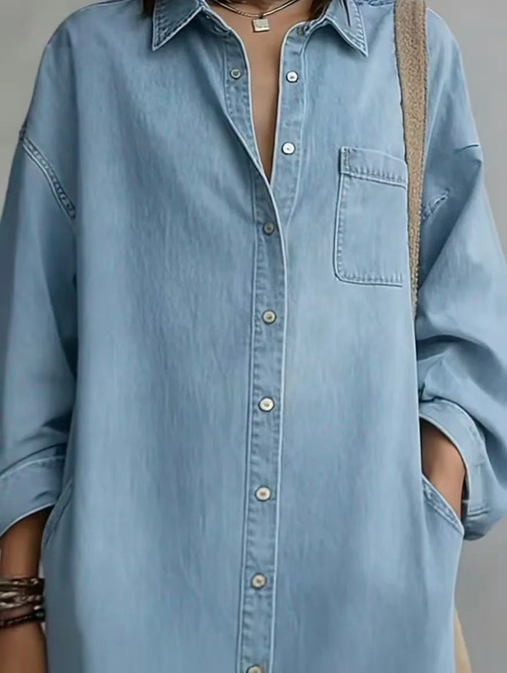 Rachel Relaxed Button Dress