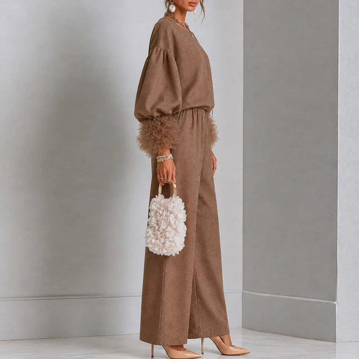 Emory Lantern Sleeve Two-Piece Set