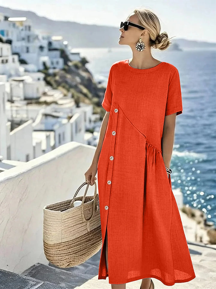 Leticia Relaxed Short Sleeve Midi Dress