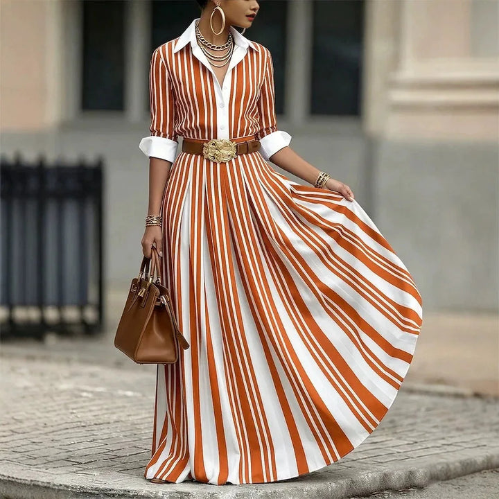 Denise Chic Striped Maxi Dress