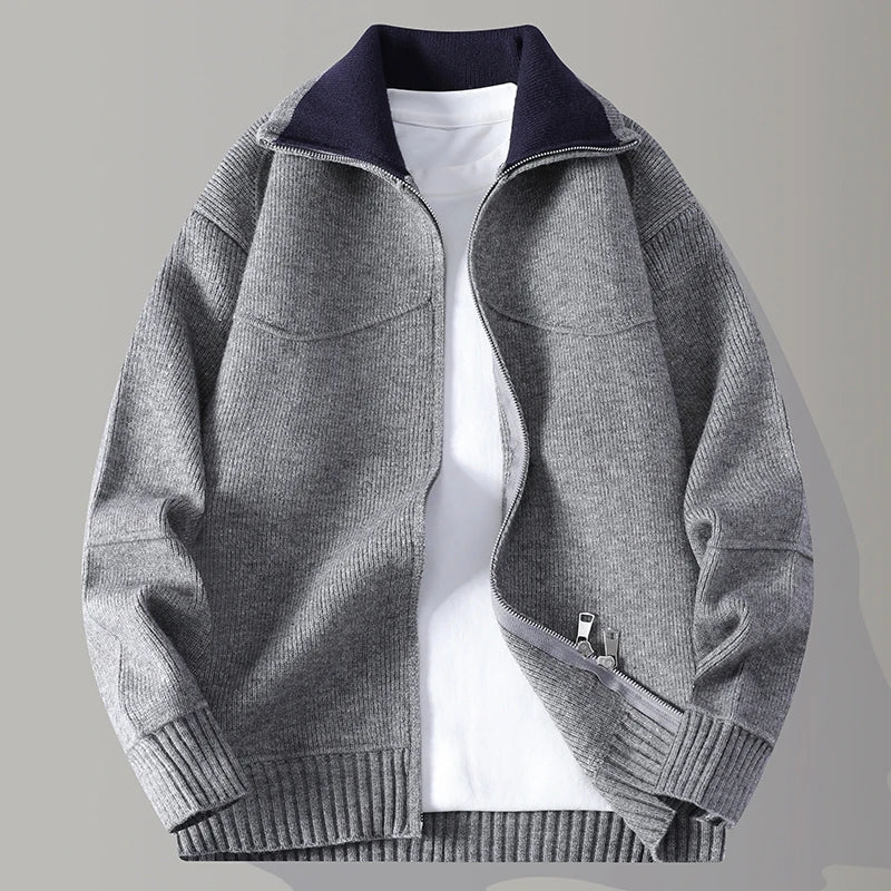 Elias Contrast Collar Cardigan
