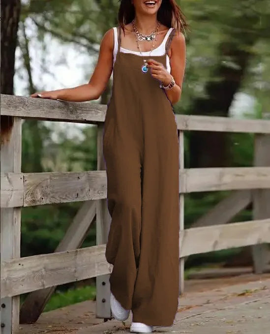 April Relaxed Wide Leg Jumpsuit