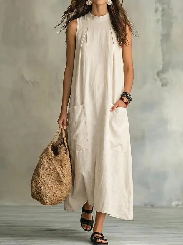 Sofia Sleeveless Pocket Maxi Dress