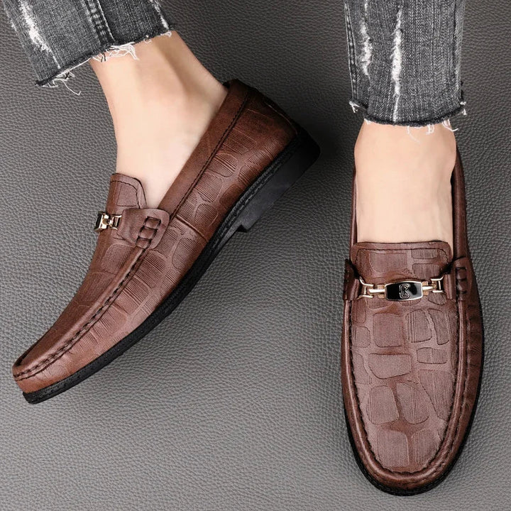 Newport Slip On Leather Moccasins