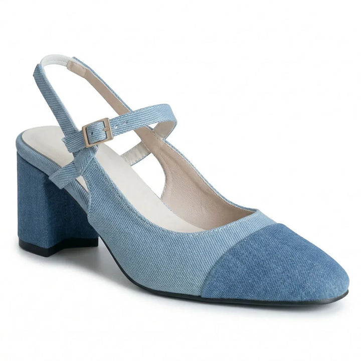 Linnea Orthopedic Chunky Heel Slingback Pumps