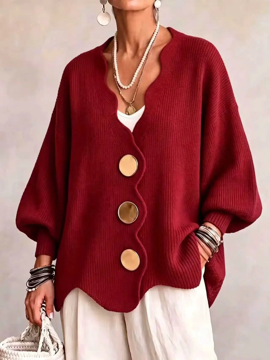 Thalisse Wavy Edge Cardigan