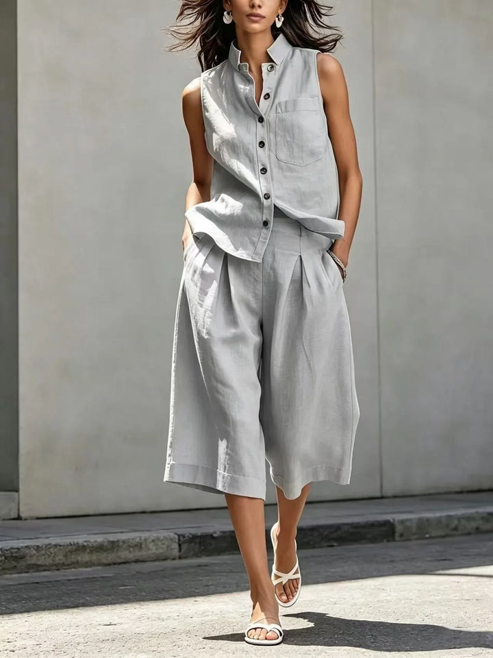 Jannet Effortless Vacation Shorts Set