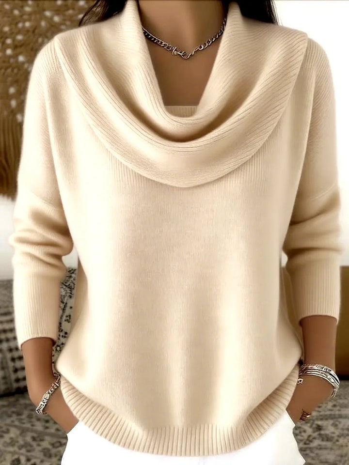 Emely Cowl Neck Knit Sweater