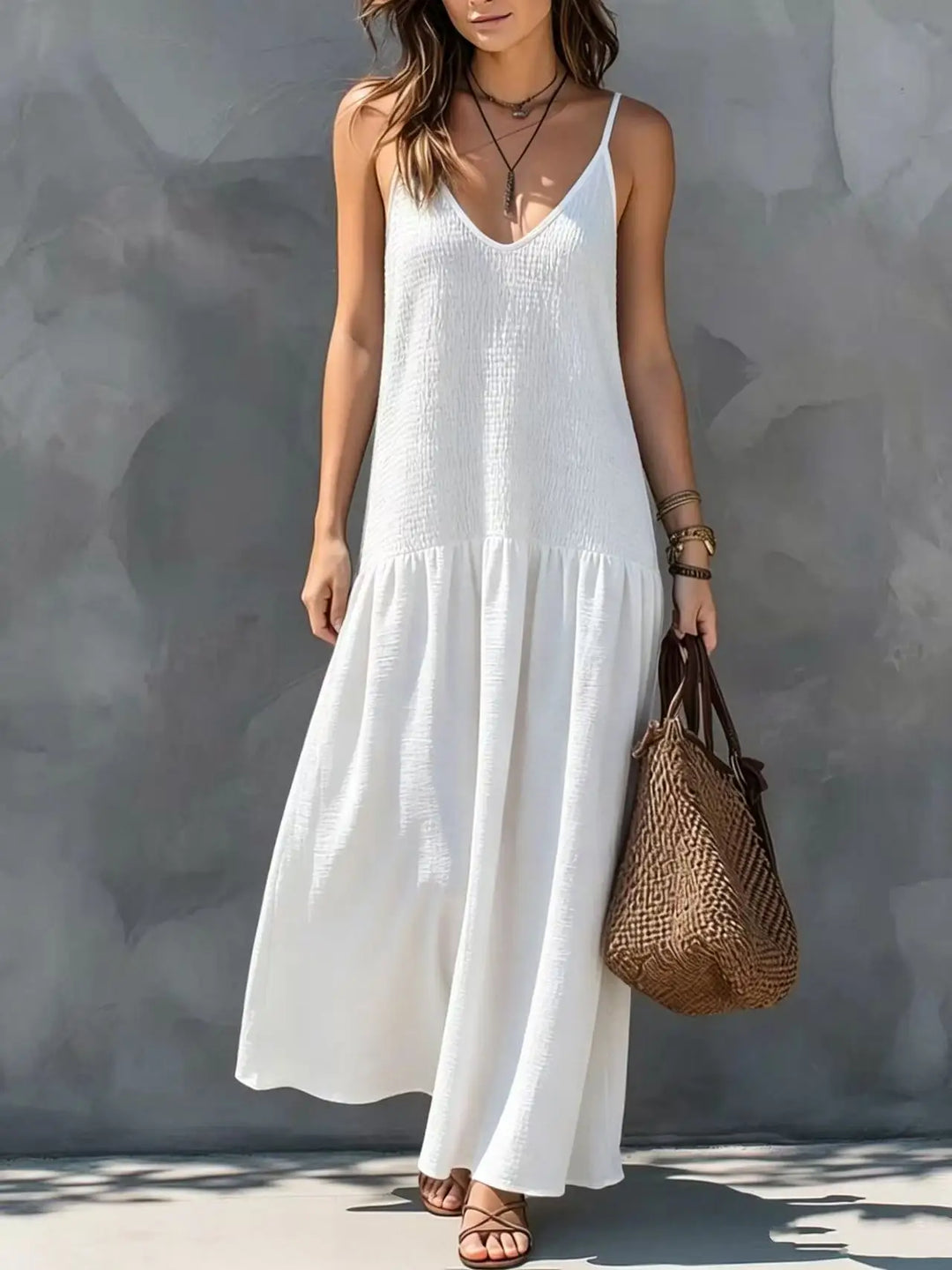 Avienne Sophisticated Boho Maxi Dress