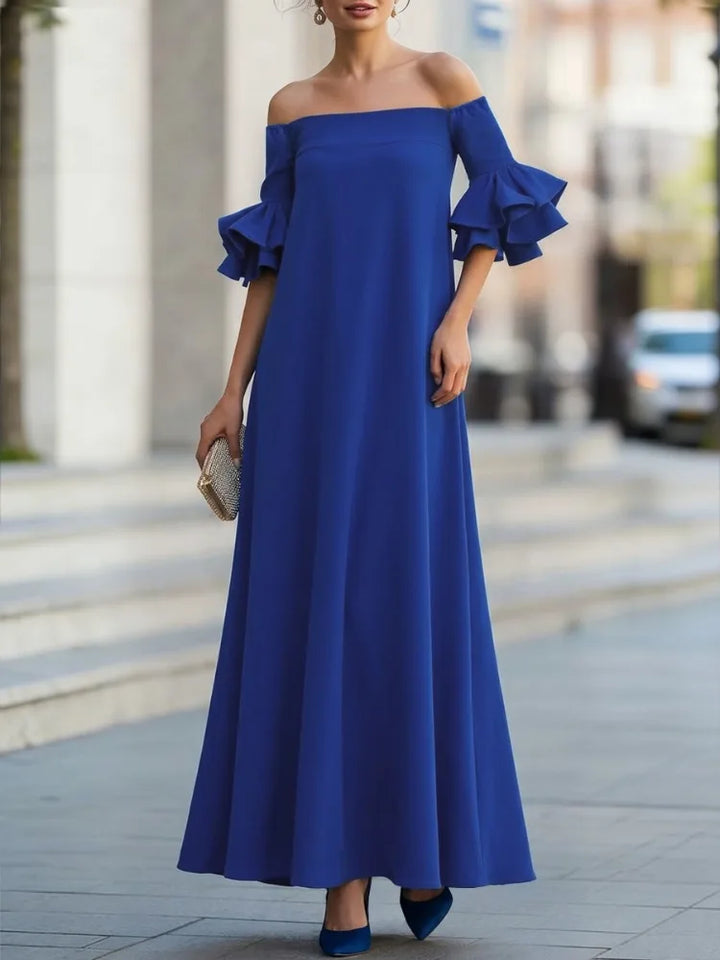 Solana Off Shoulder Ruffle Maxi Dress