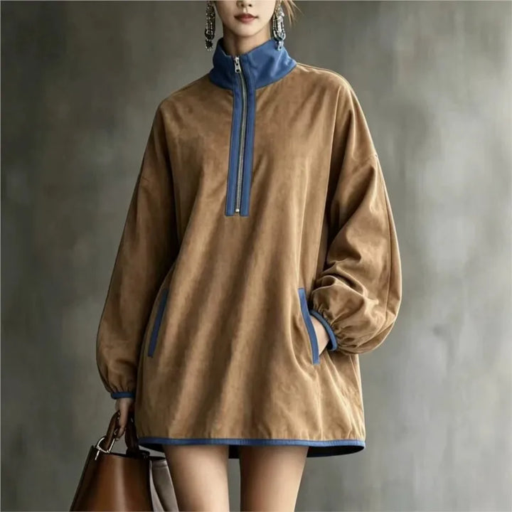 Elara Half Zip Mini Dress
