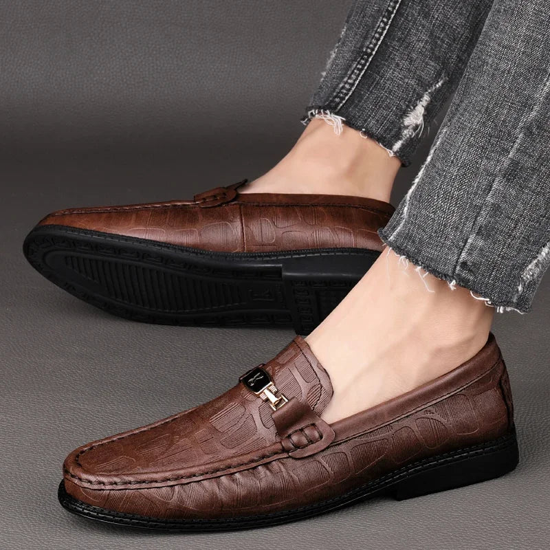 Newport Slip On Leather Moccasins