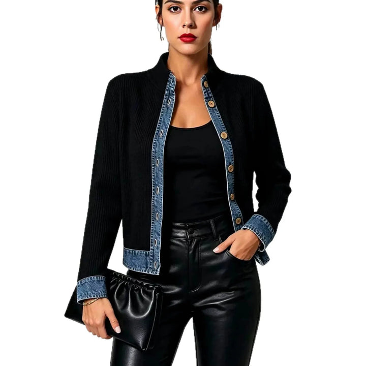 Liliane Denim Trim Cardigan