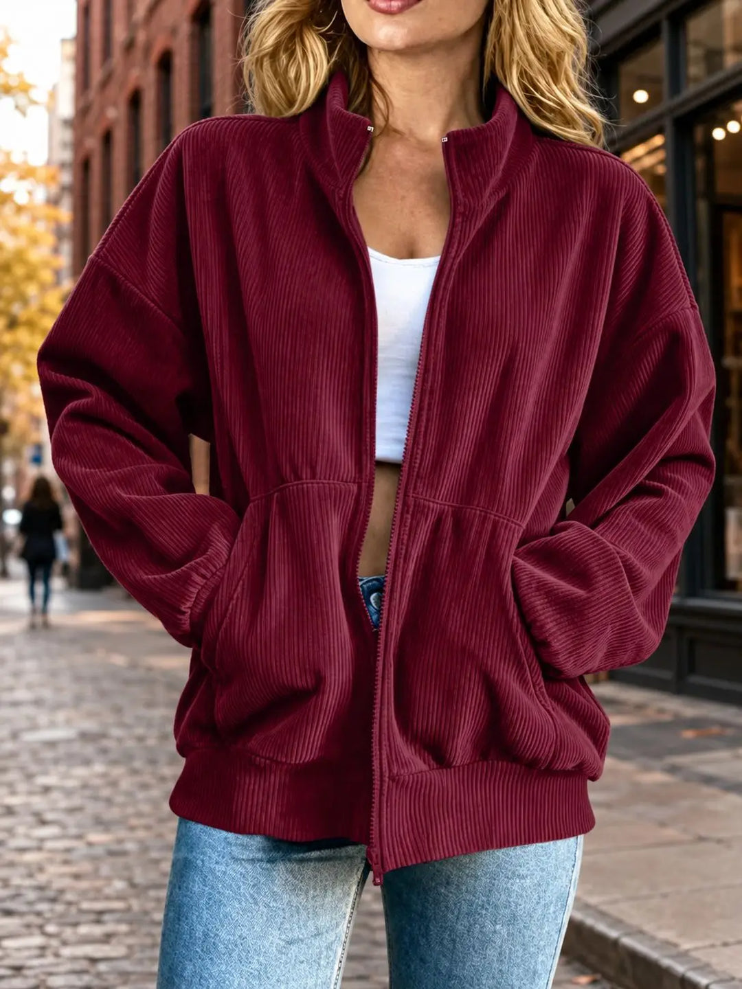 Marielys Corduroy Zip Jacket