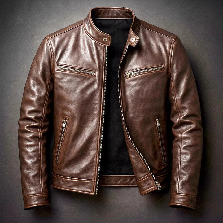 Declan Stand Collar Moto Jacket