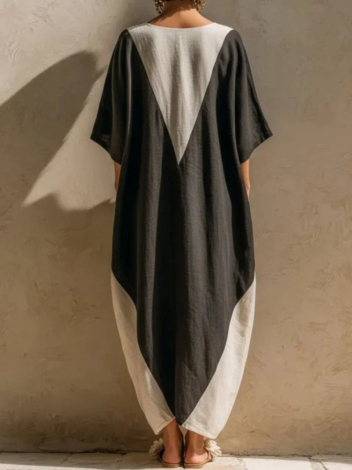 Hailey Bohemian Linen Maxi Dress