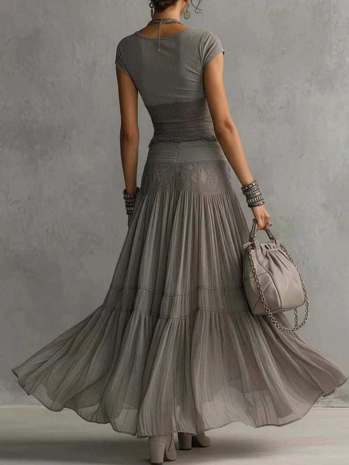Clara Chiffon Maxi Skirt Set