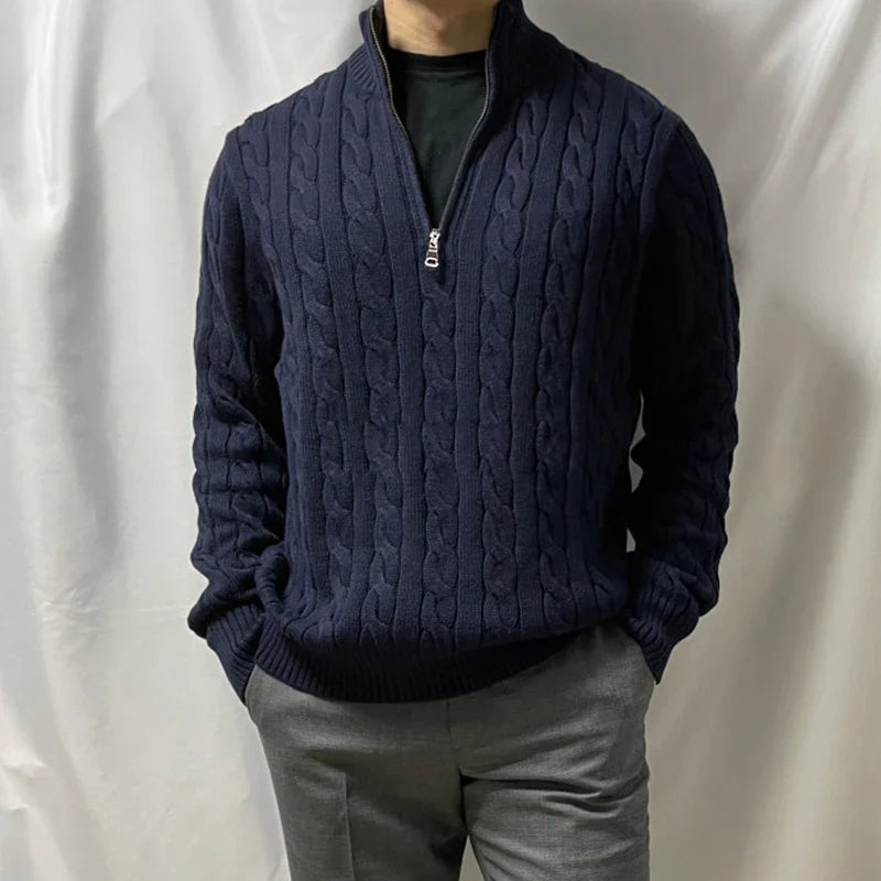 Dashiell Half Zip Cable Sweater
