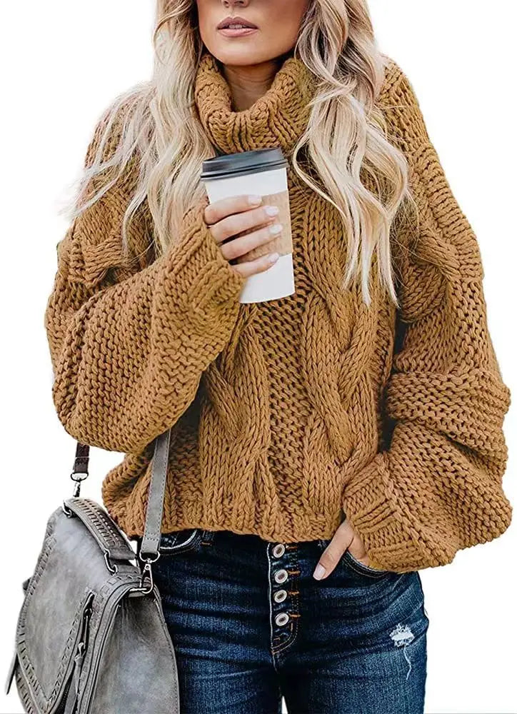 Ivy Cable Knit Turtleneck Sweater