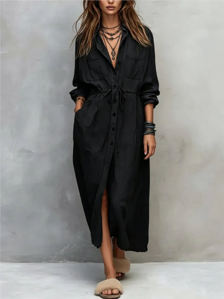 Lorena Everyday Maxi Shirt Dress