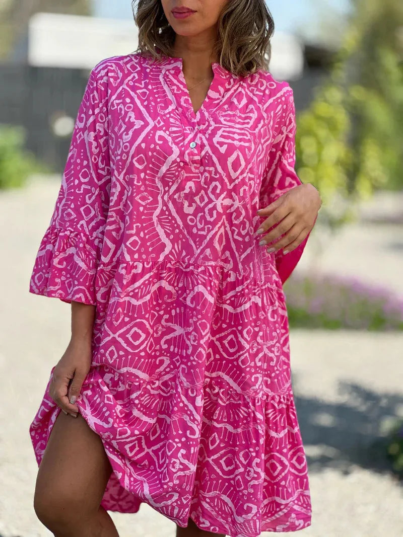 Marisol Geometric Midi Dress