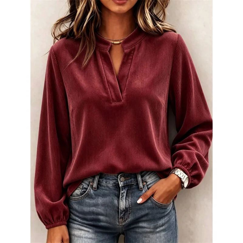 Briar Notched Neck Blouse