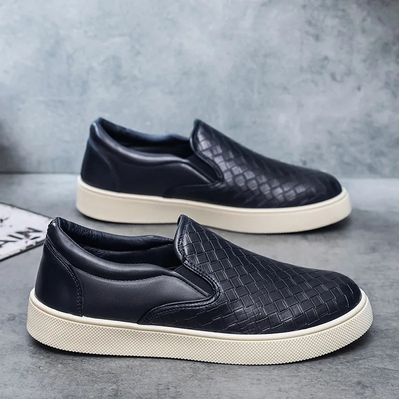 Duncan Leather Slip-On Sneakers