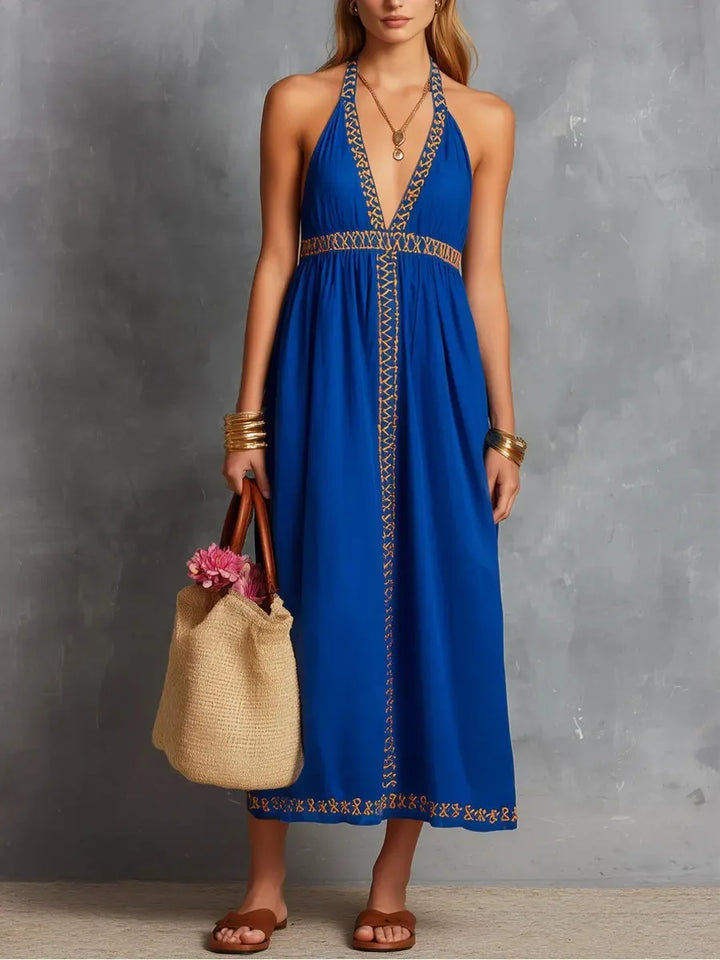 Winona Sleeveless V Neck Maxi Dress