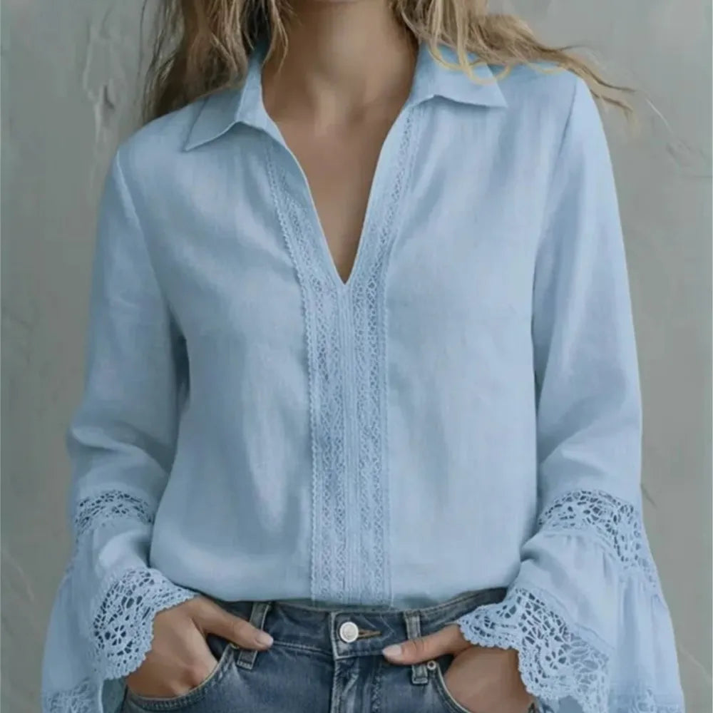 Carleigh Lace Trim Blouse