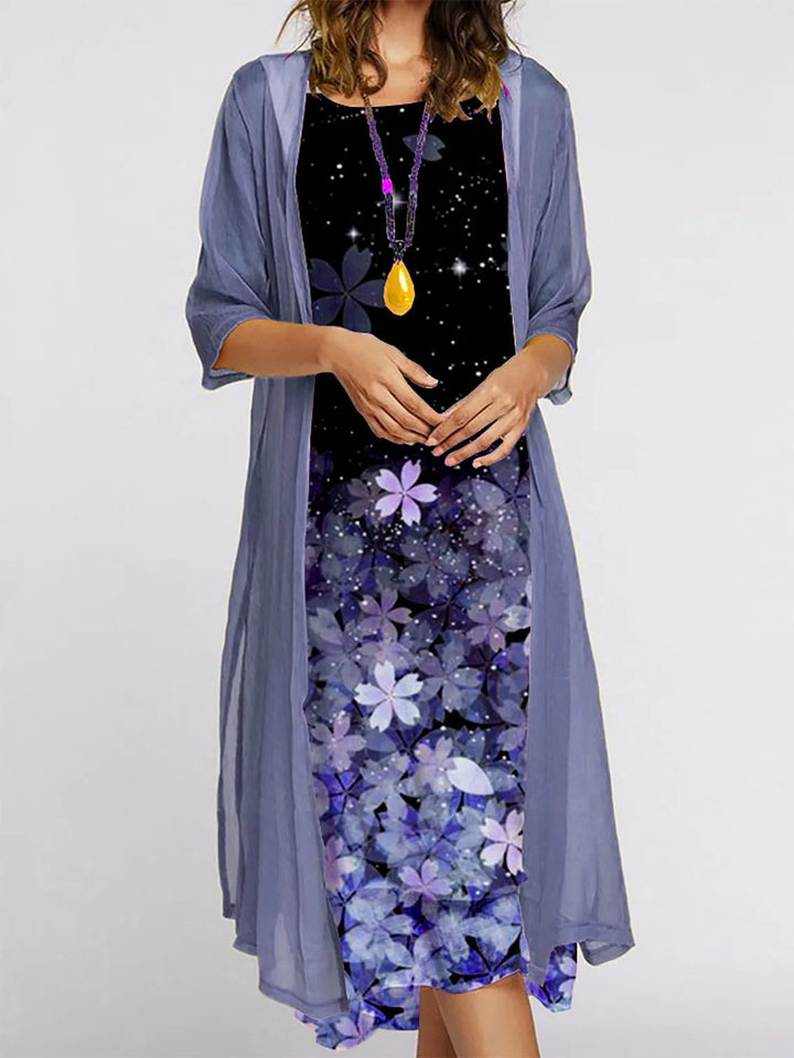 Vera Floral Cardigan Midi Dress