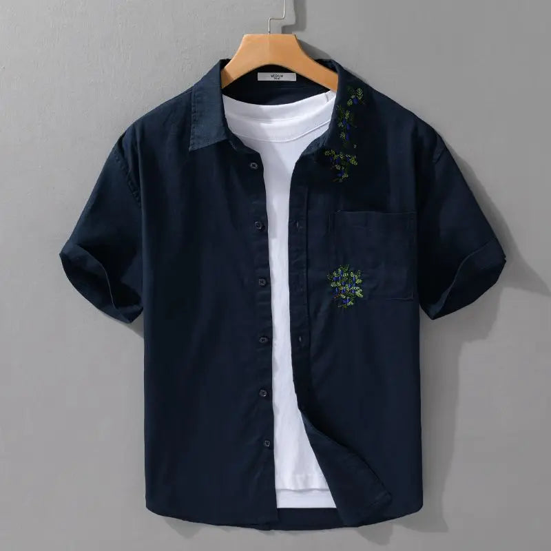 Parker Casual Embroidered Button Shirt