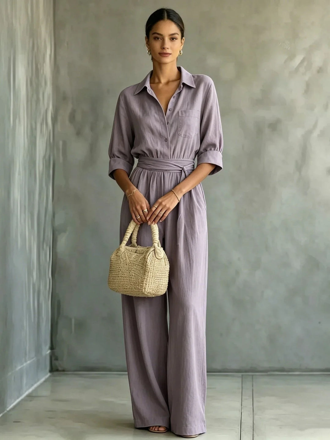Juliana Casual Wide Leg Jumpsuit