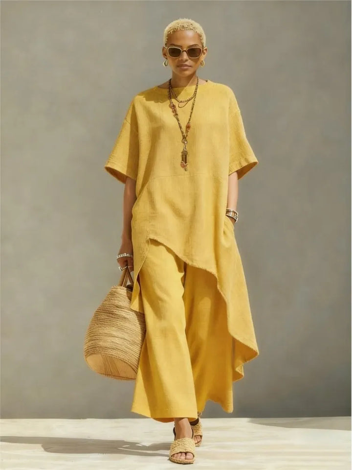 Selvin Relaxed Fit Asymmetrical Top Set
