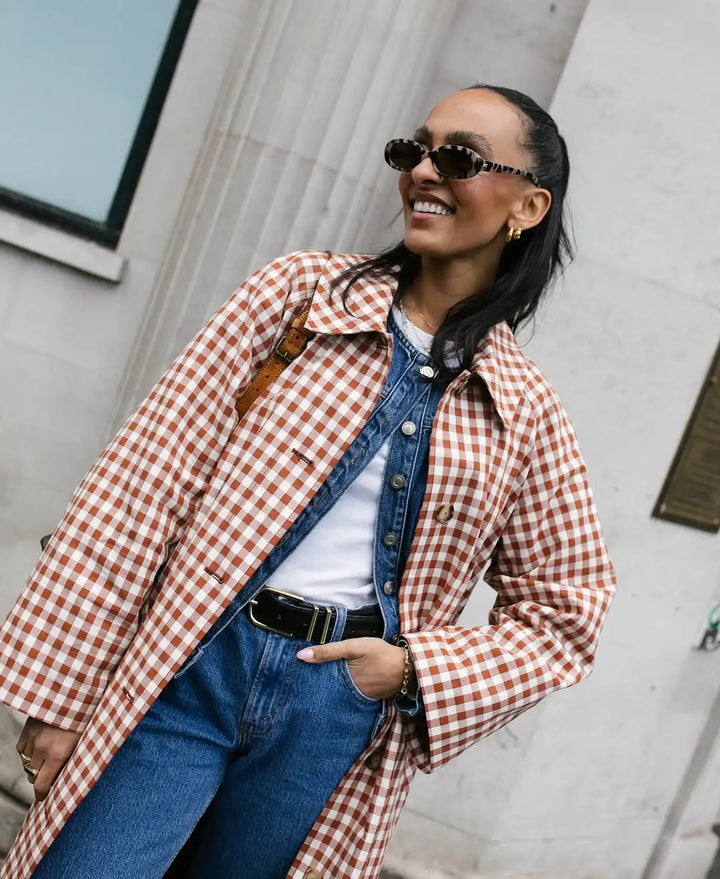 Rosamund Gingham Trench Coat