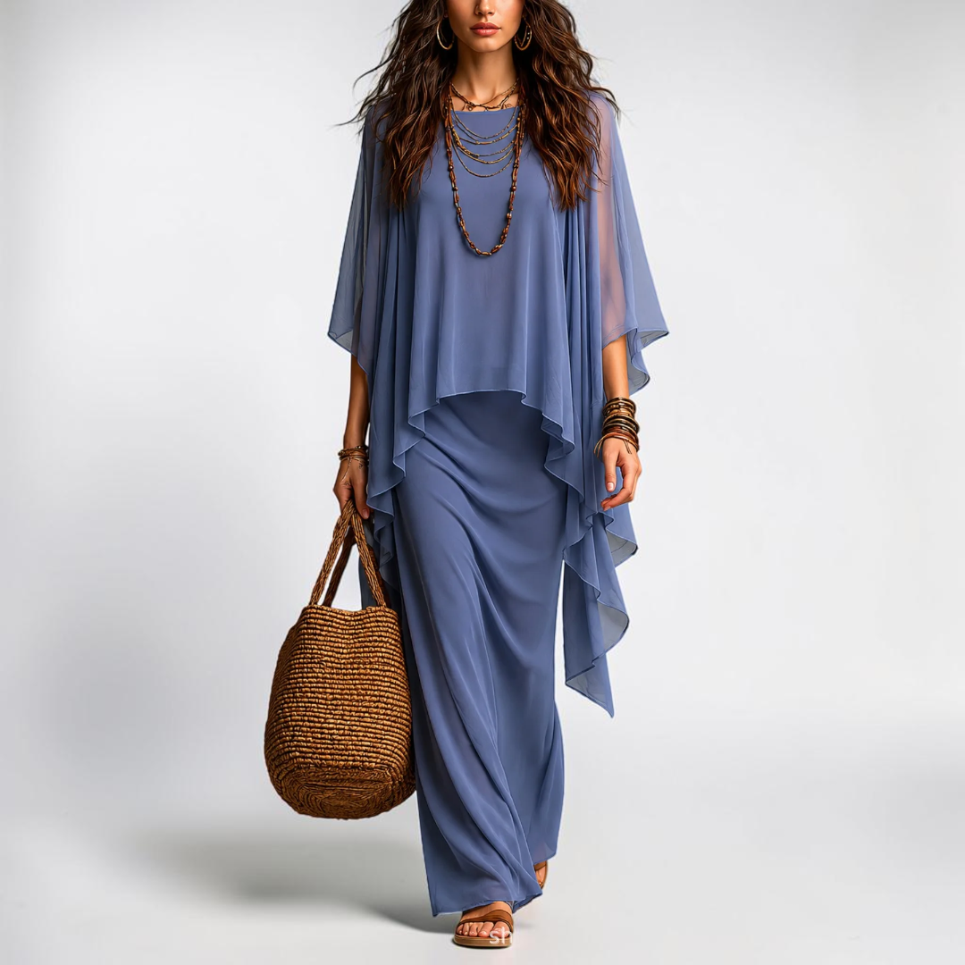 Adelaide Chiffon Overlay Two Piece Set