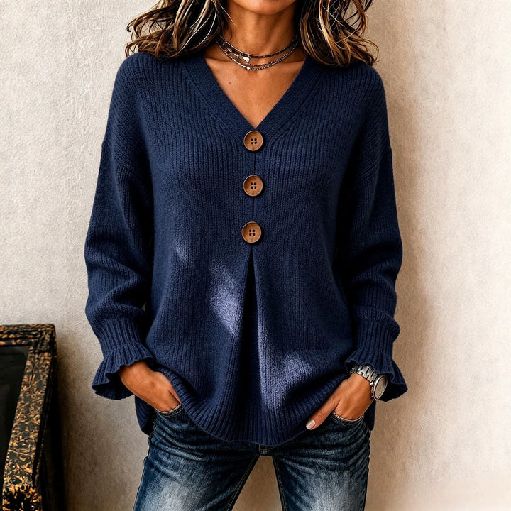 Ines Button Front Sweater
