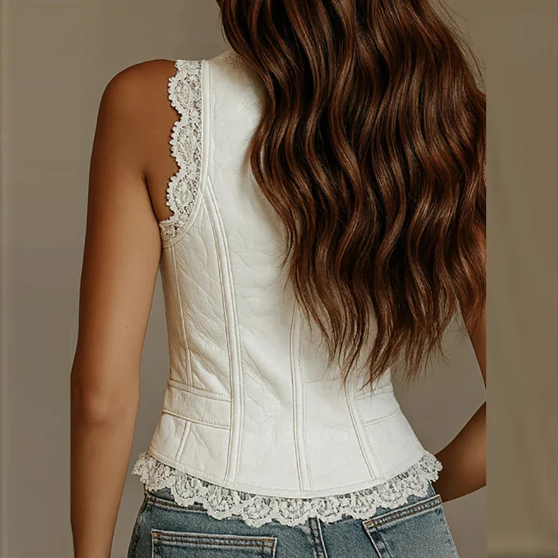 Linda Deep V Neck Blouse