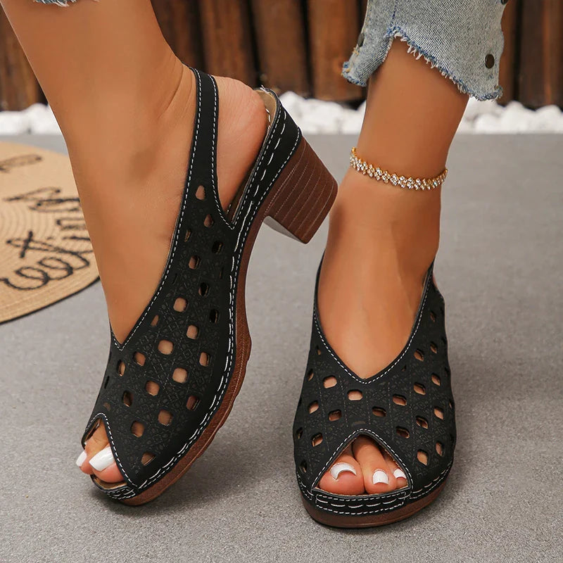 Macey Orthopedic Peep Toe Sandals