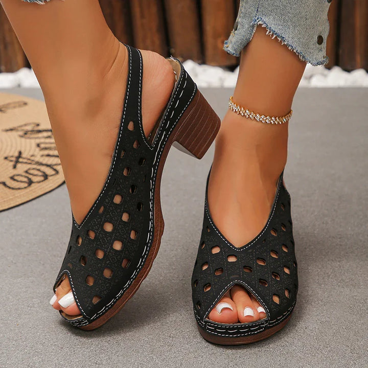 Macey Orthopedic Peep Toe Sandals